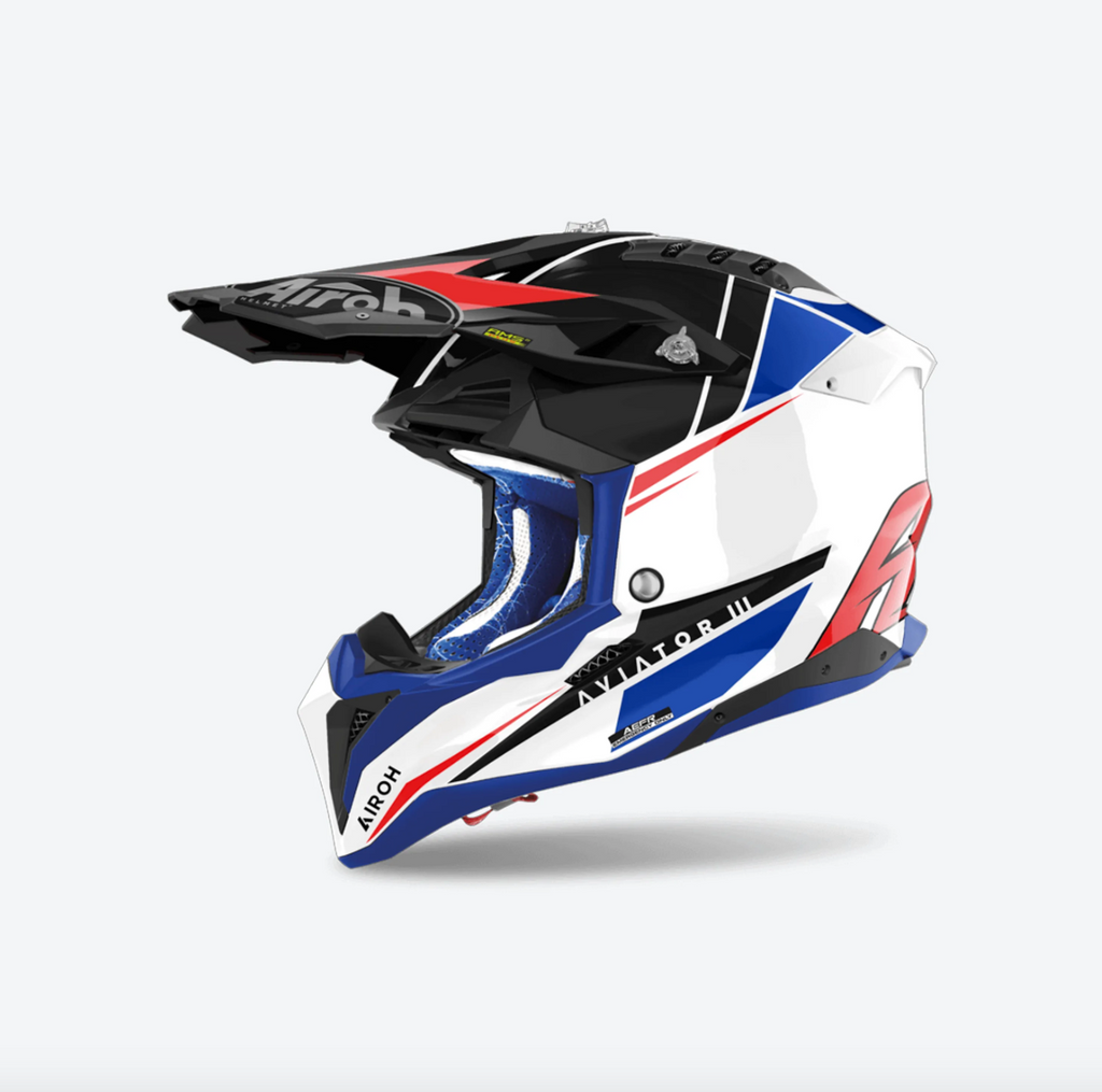 Helmet Aviator 3 Push Blue/Red Gloss