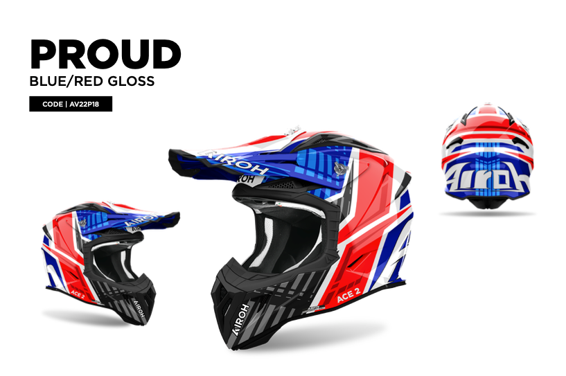 Helmet Aviator Ace 2 Proud Blue/Red Gloss