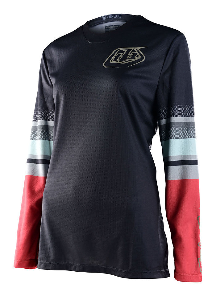 Womens Gp Jersey Warped Charcoal